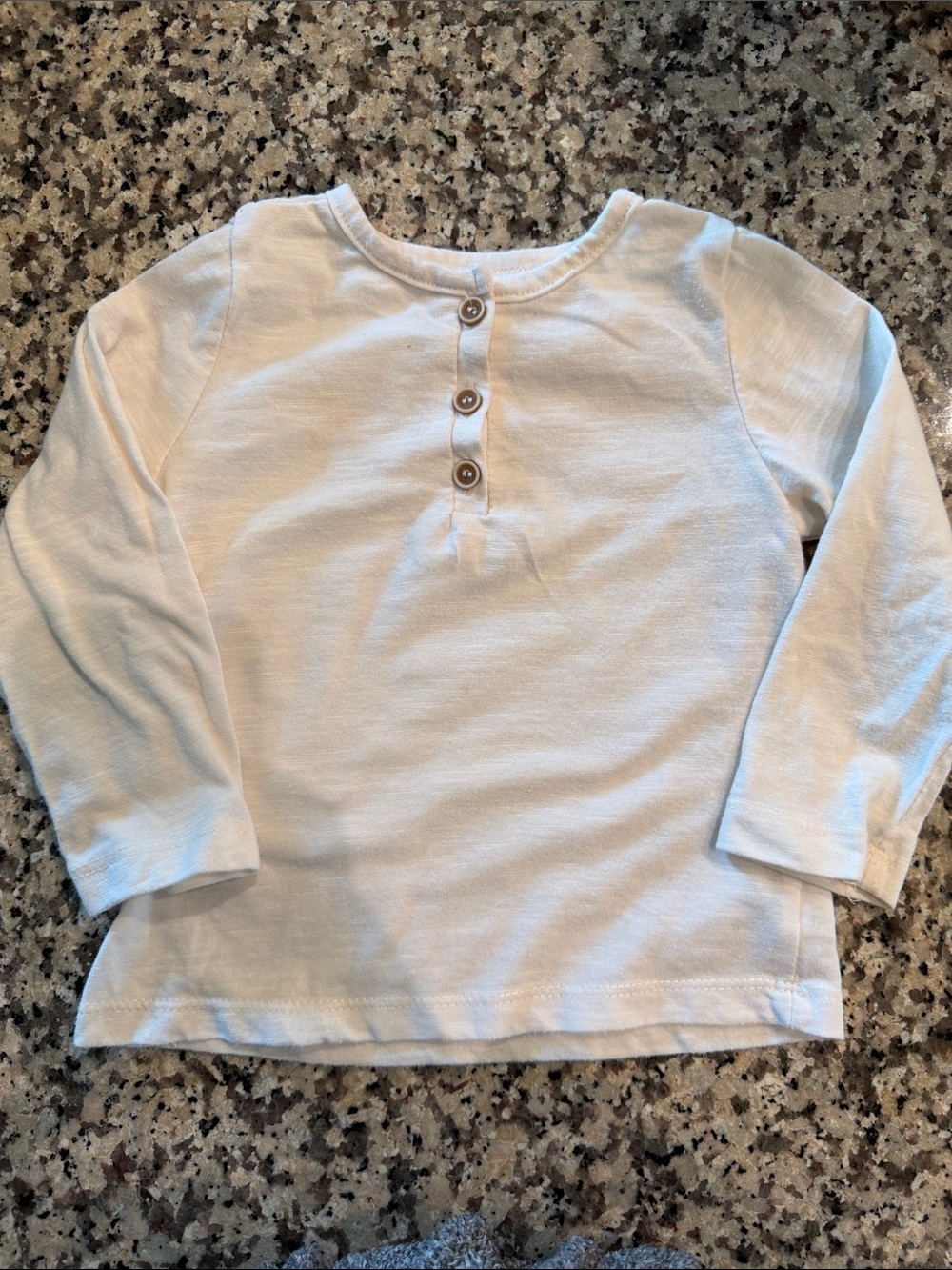 Jessica Simpson Girls Long-Sleeve Henley Top in Cream 12M